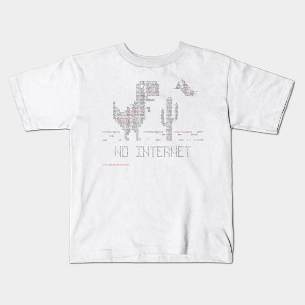 No Internet Kids T-Shirt by TigerHawk